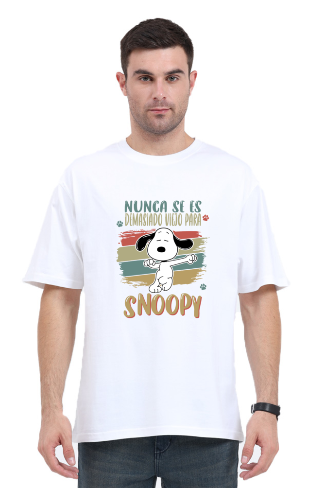 Mens Printed Snoopy Oversize T-Shirt