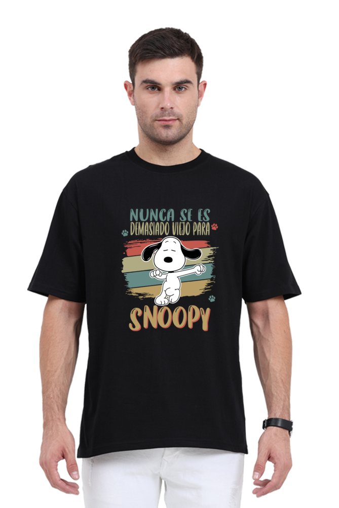 Mens Printed Snoopy Oversize T-Shirt