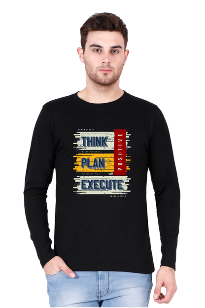 Mens Graphic Printed Full Sleeves Classic T-Shirt