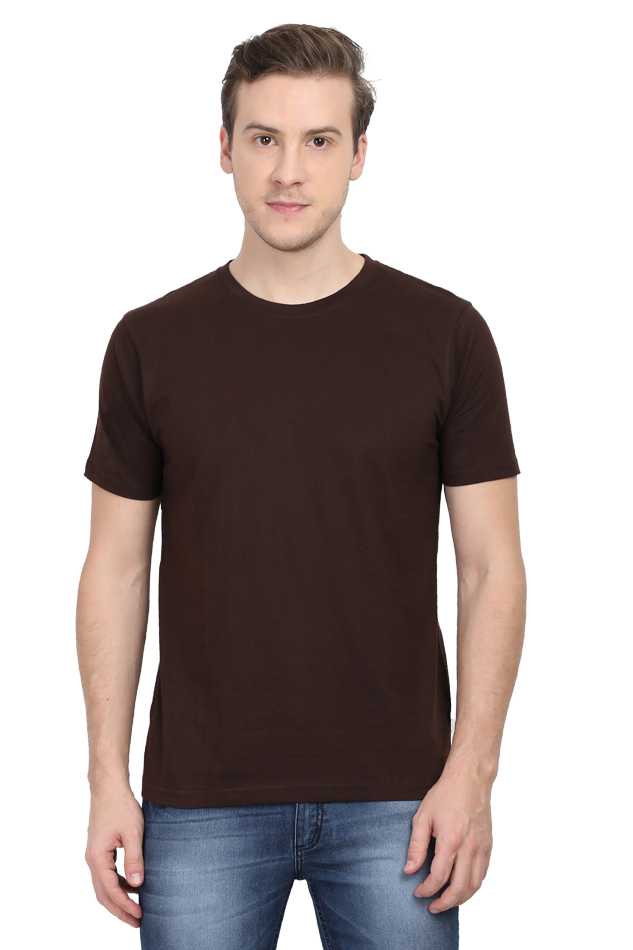 CrayLyf Mens Solid Roundneck T-Shirts